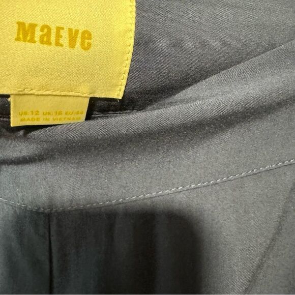 Revolve Anthropologie Maeve Canna Navy Blue Wide-Leg Pant - Picture 9 of 9